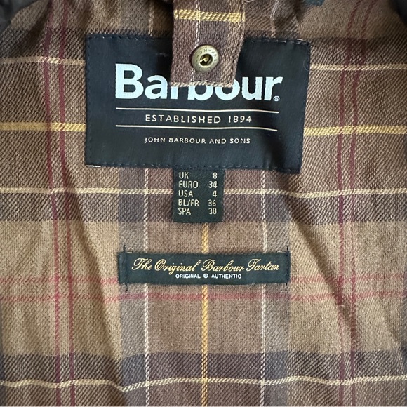 Barbour Dark Brown Waxed Coat - Picture 7 of 8
